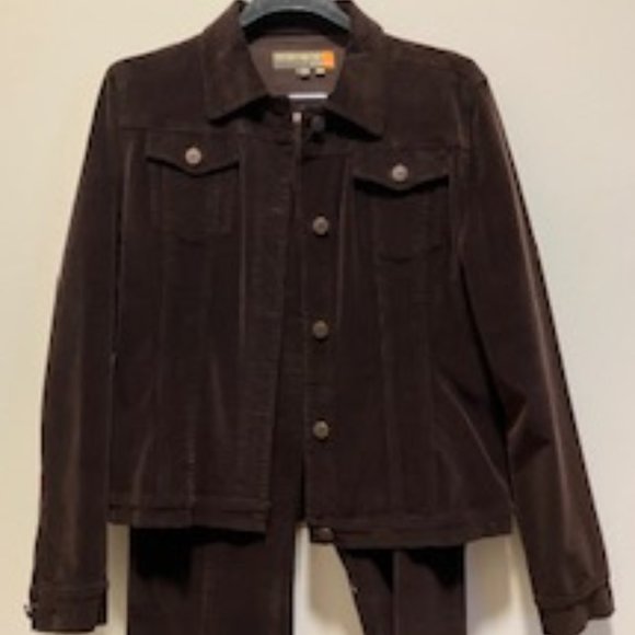 Vintage Yuka Jeans Brown Corduroy Jacket and Pants - Picture 1 of 1